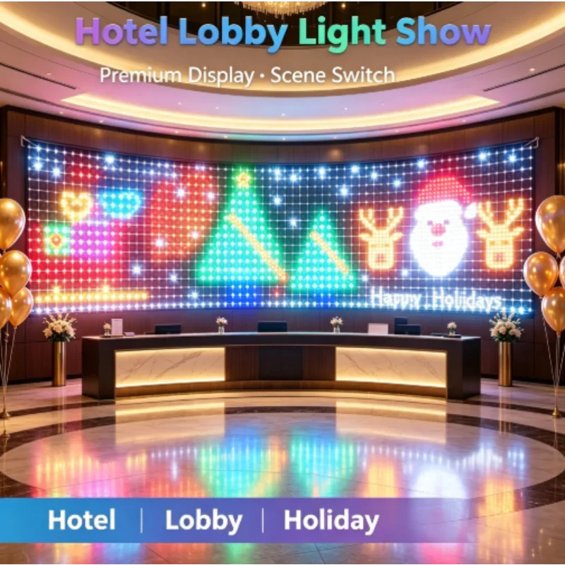 Luci a Rete LED RGBIC per Este - Lighting Christmas Decor recensione e prezzo