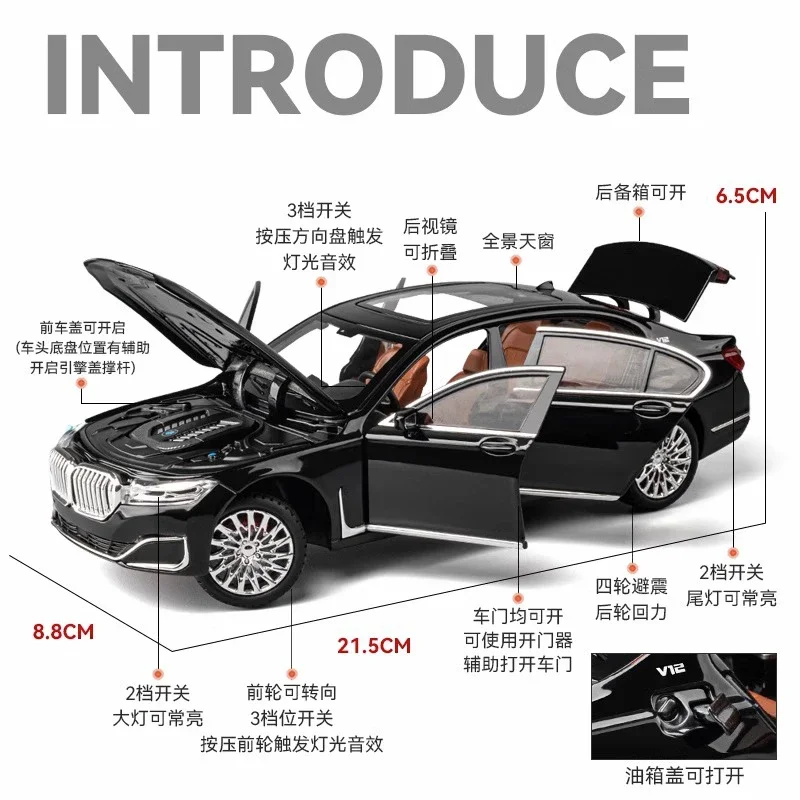 1/24 BMW 760li lega pressofuso - Lighting Mcqueen Bedroom Decor recensione e prezzo