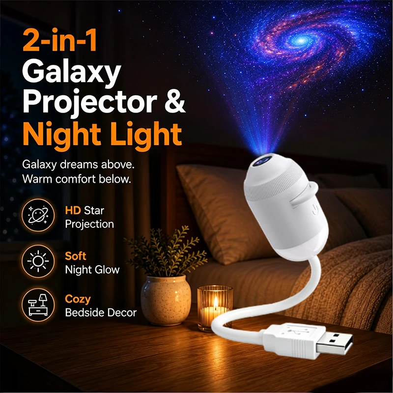 Nuovo Proiettore USB 2-in-1 di - Lighting Mcqueen Bedroom Decor recensione e prezzo